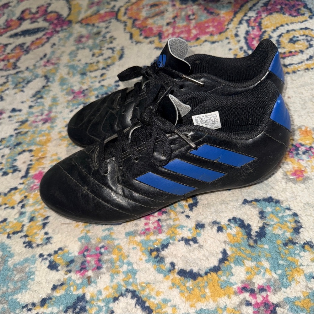 Adidas Black and Blue Athletic Shoes soccer cleats size 5